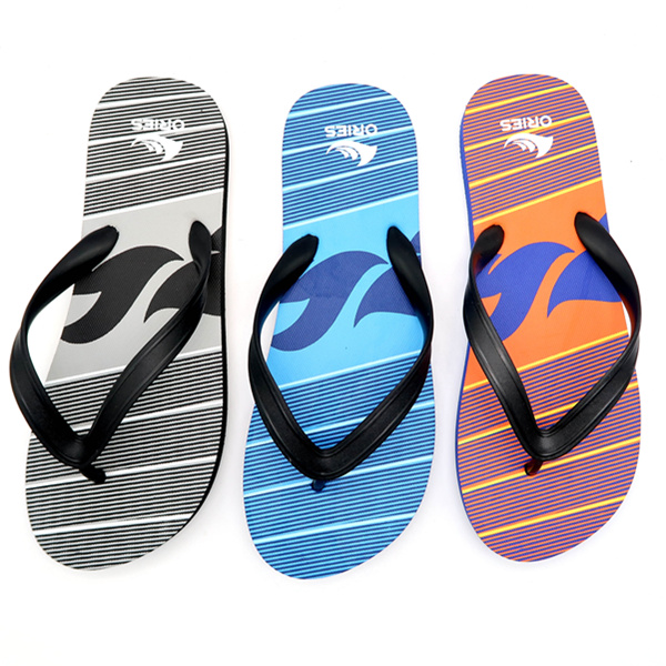 Wholesale Fashion PVC Man Slippers Beach Flip Flops AH-8P018 -Ories