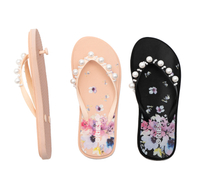 New Summer Platform Slippers Shoelace With Pearl Women'S Slippers Flip Flops Beach Slippers Supporting Customization
