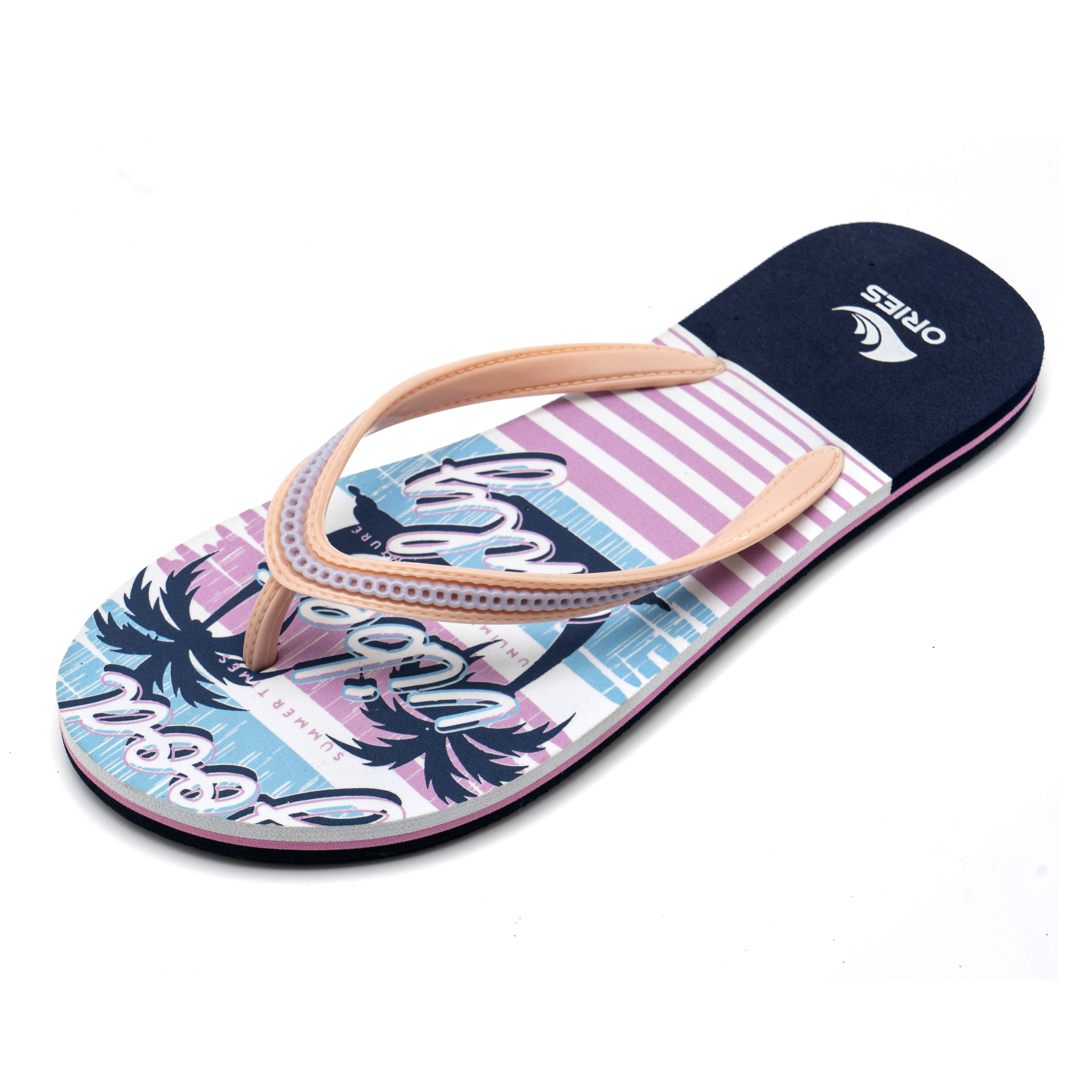 AH-20E004 women's colourful pvc flip flops wholesale customized flip flop slippers