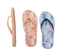 Anti Slip Beach Flip-Flops Slippers Bright Colors And Patterns Summer Flip Flops For Women Custom Printing Logo 
