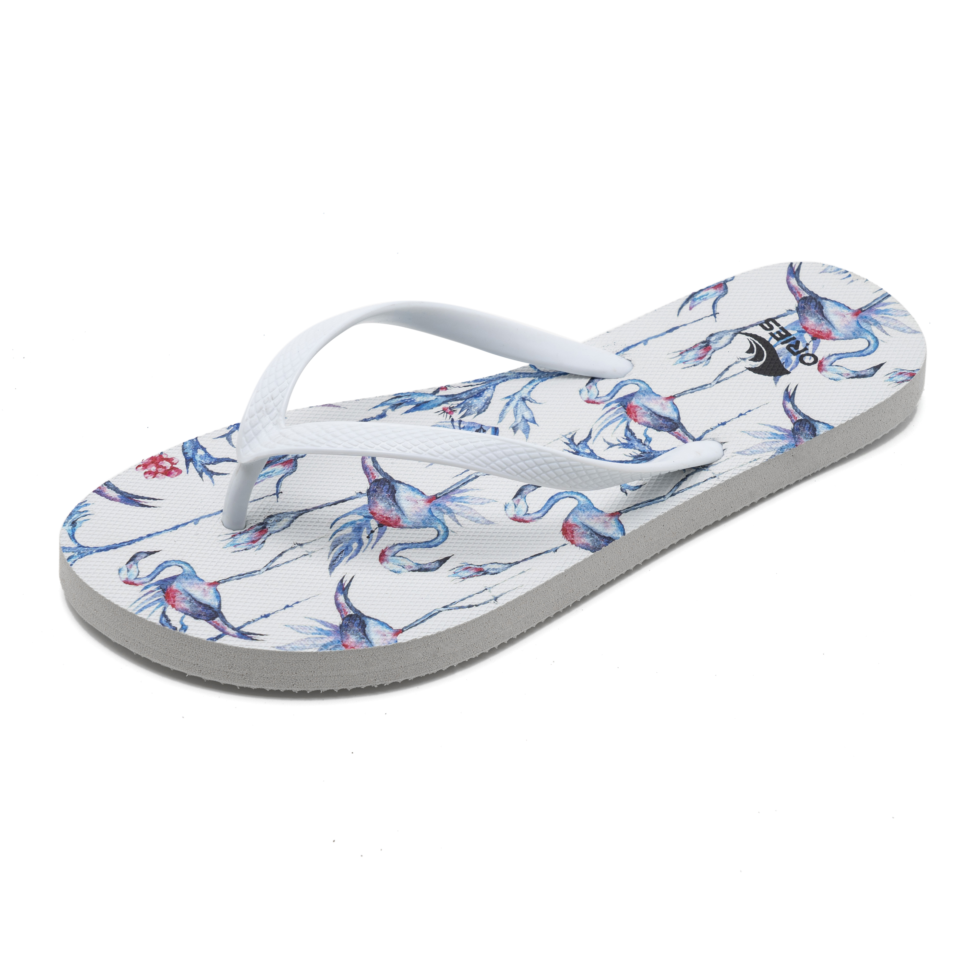 AH-22P004 Wholesale PVC Outdoor Cheap Flip Flops Printed Flamingo Flip Flops for Women 