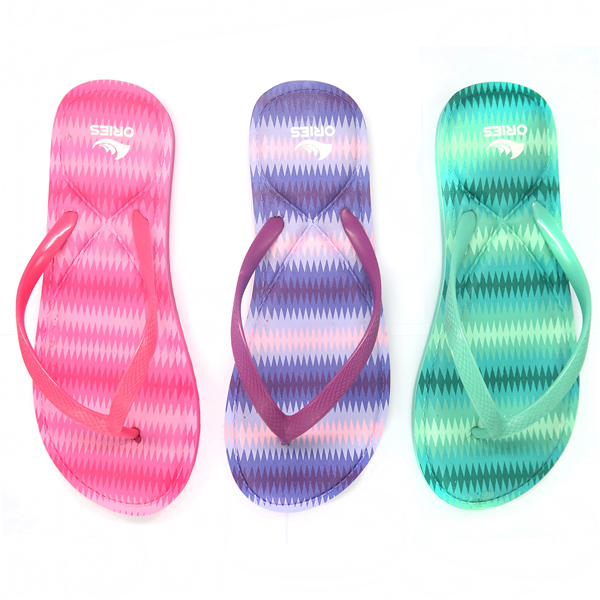 Macaron Stylish Embossed Effect Insole Ladies' EVA Outdoor Beach Slippers Flip Flop AH-8E009 -Ories