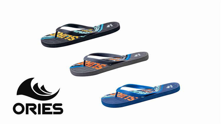 AH-20PSM003 New Design Printing Massage Insole PE Beach Slippers