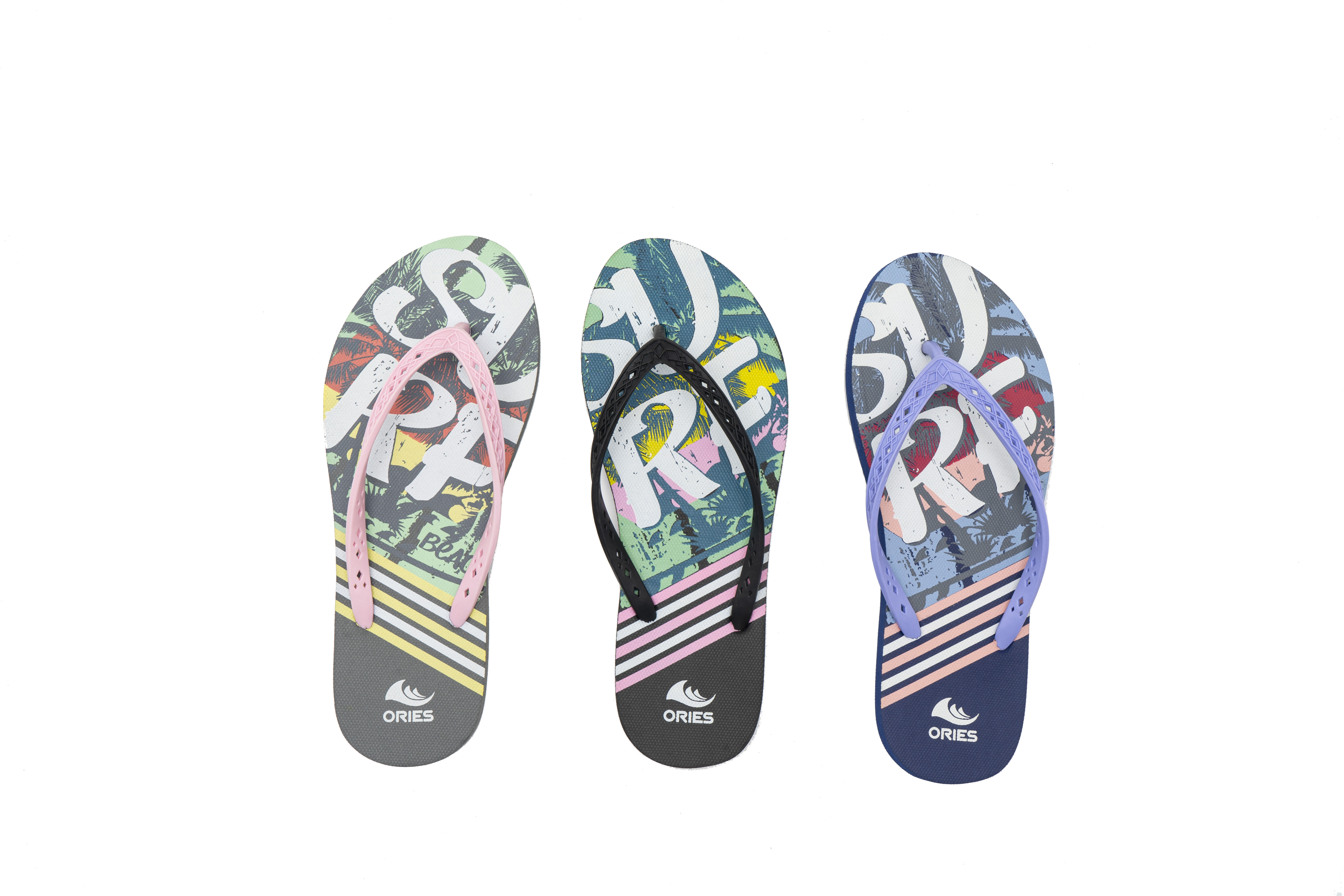 AH-20SM035 Colorful Print Women's Fashion Flip Flops Wholesale Flip Flops Slippers