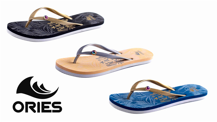 AH-9E100 Patterned Sole Wholesale Women EVA Flip-Flops for Beach Party
