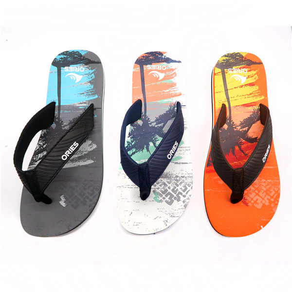 Custom Fashion Printed Simple Style Men's Hawaii Casual EVA Flip Flops Slippers